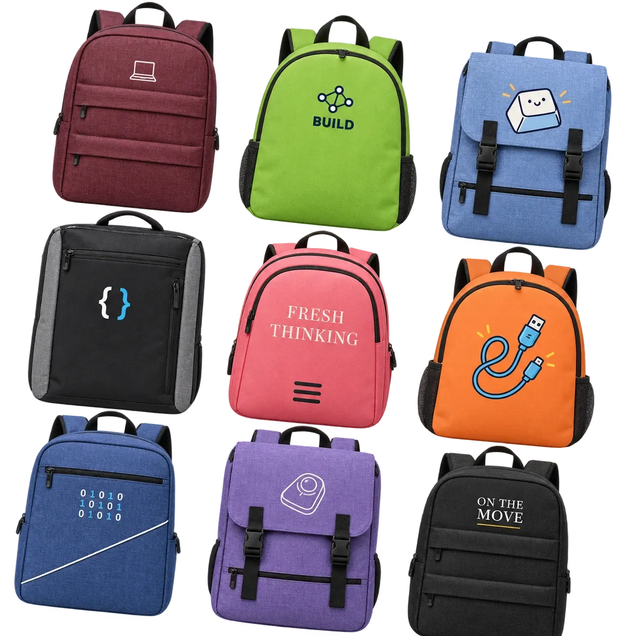 Custom Laptop Backpack Printing