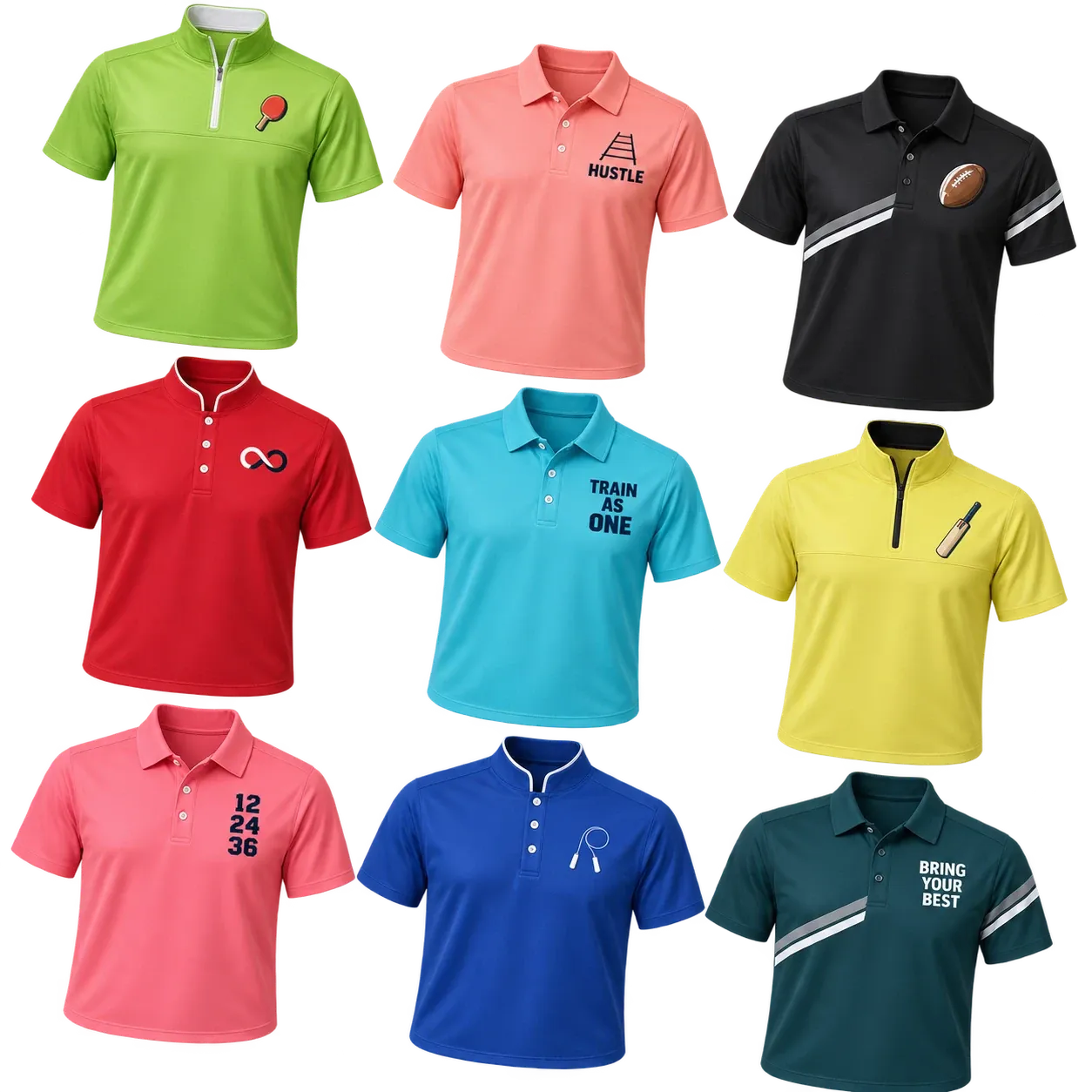 Custom Quick-Dry Polo Printing