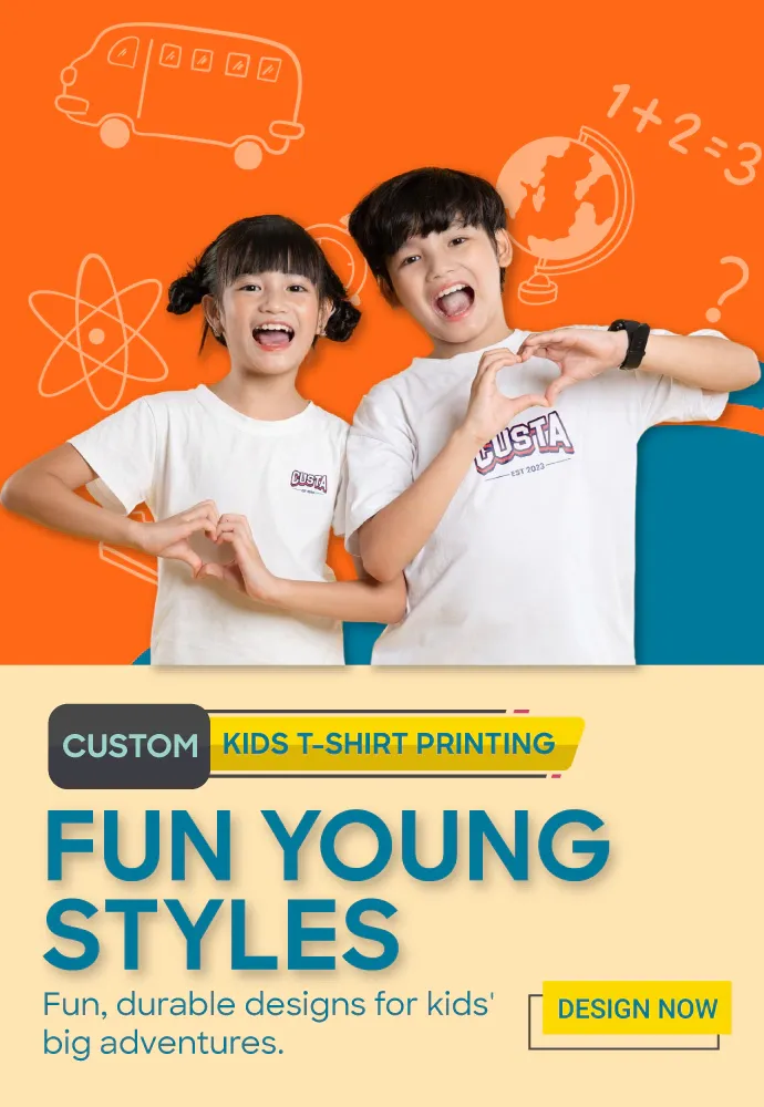 Custom Kids T-Shirt Printing - Quick, Best Price and Bulk Order
