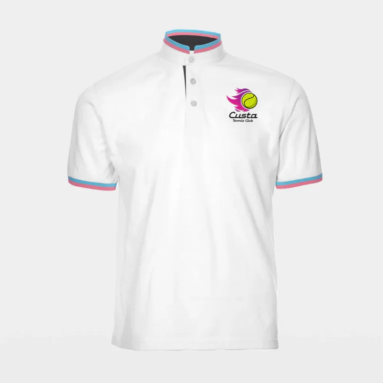 CVC Honeycomb Stand Collar Polo T-shirts