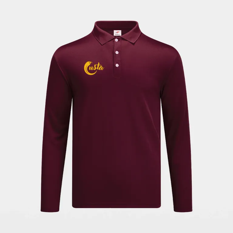 Microfibre Quick-Dry Long-sleeved Polo-shirts