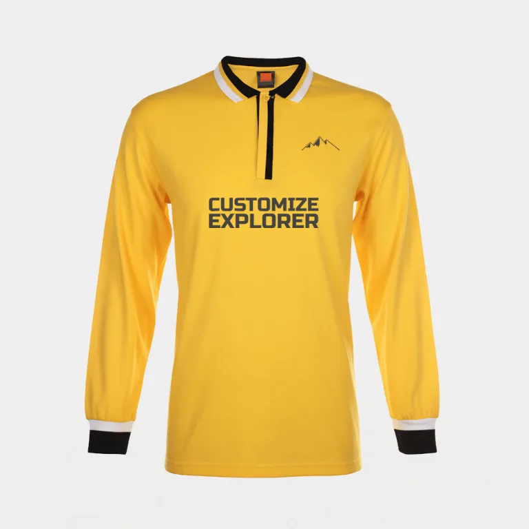 TC Tipped Collar & Cuff Long Sleeve Polo T-shirts