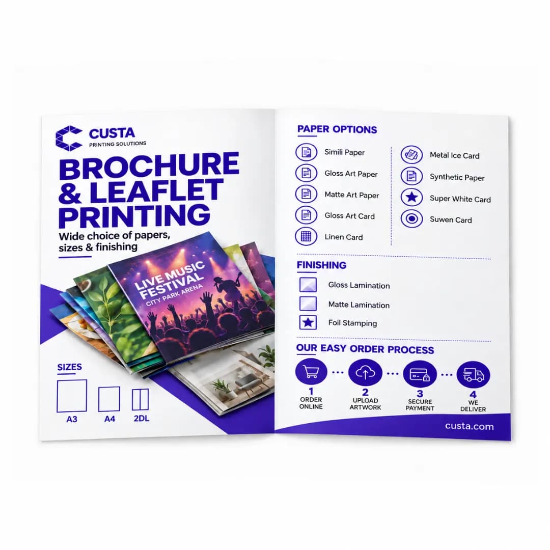 bi fold brochure leaflet a3