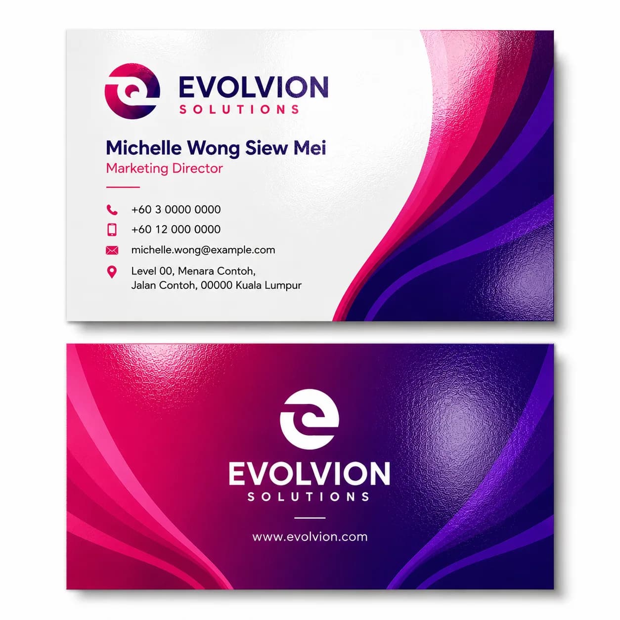 business card gloss lamination