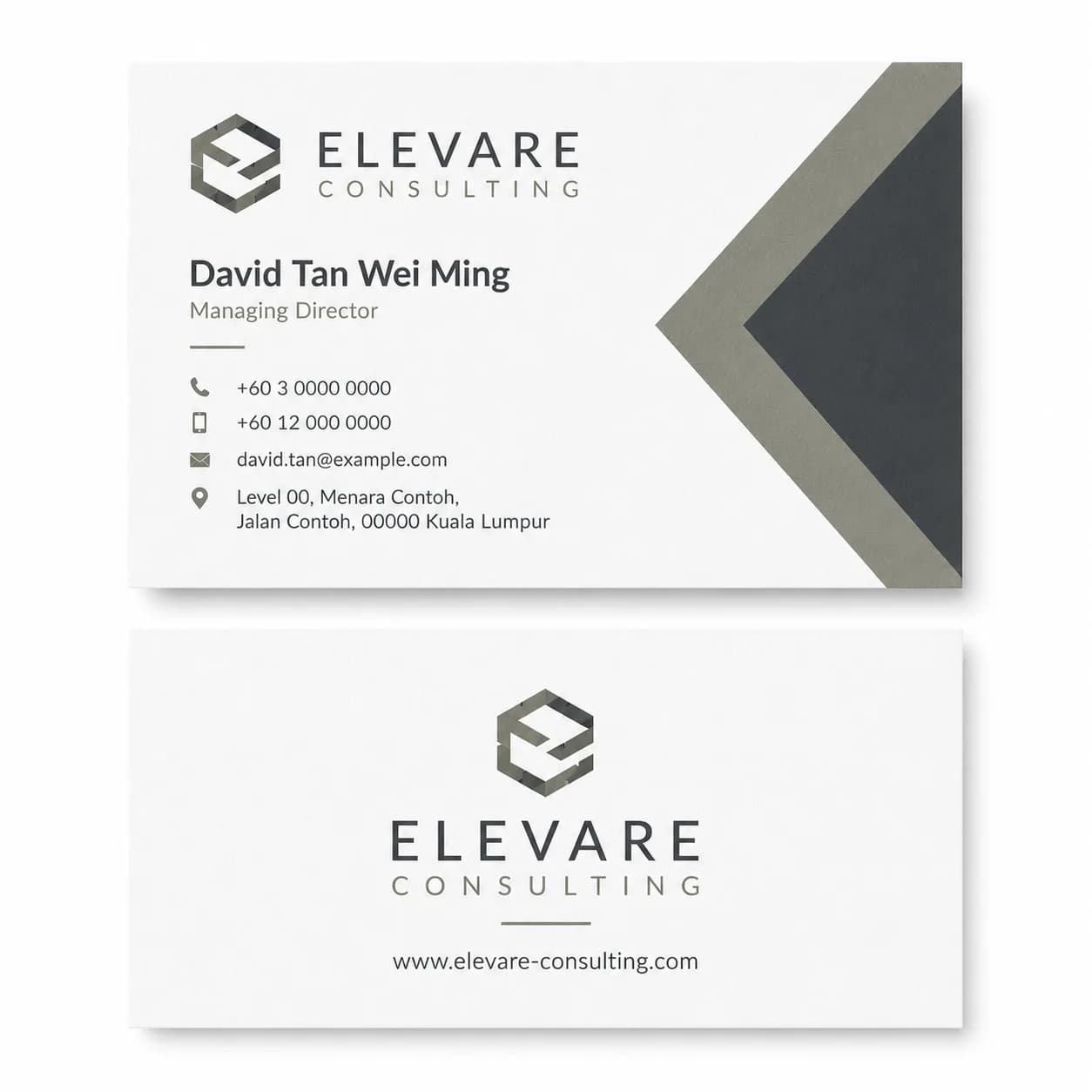 business card synthetic