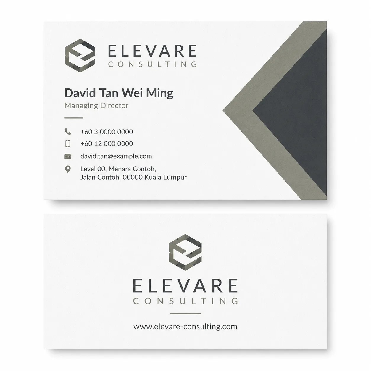 business card synthetic