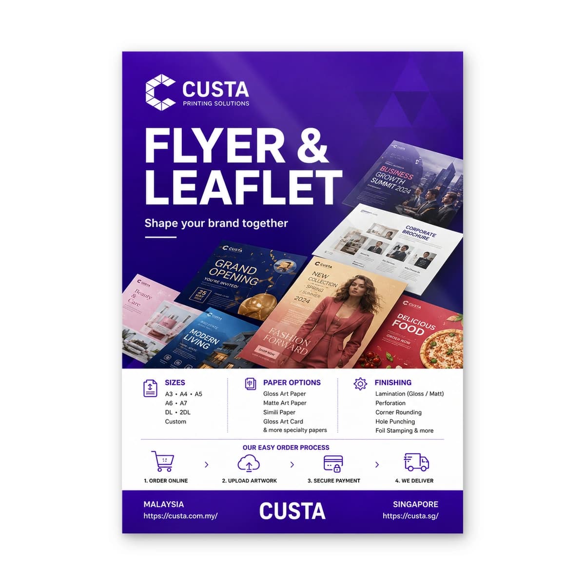 gloss lamination flyer leaflet