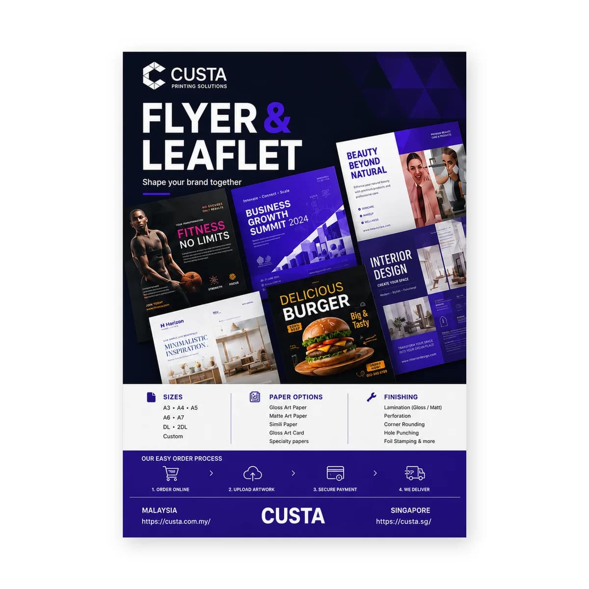 matte lamination flyer leaflet