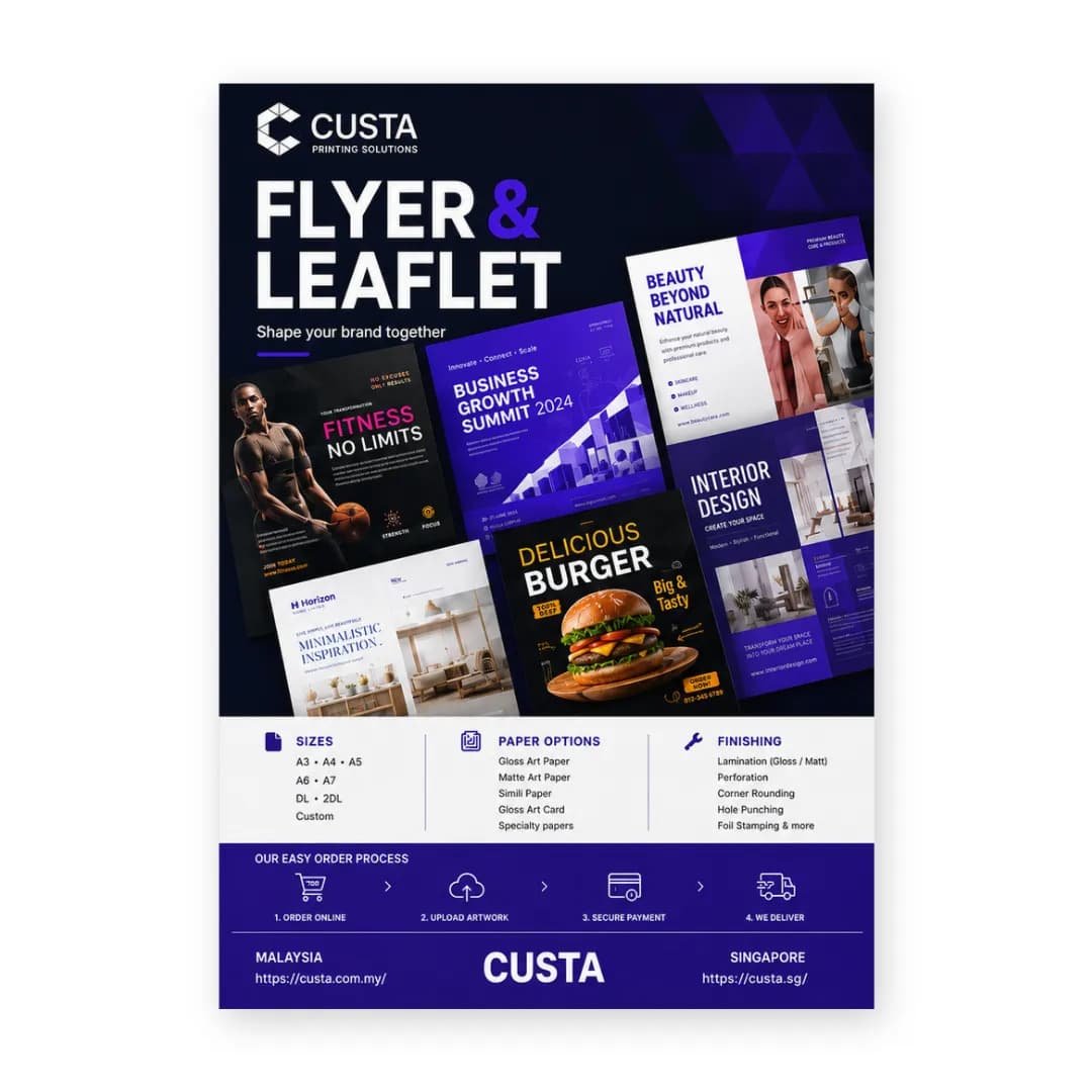 matte lamination flyer leaflet
