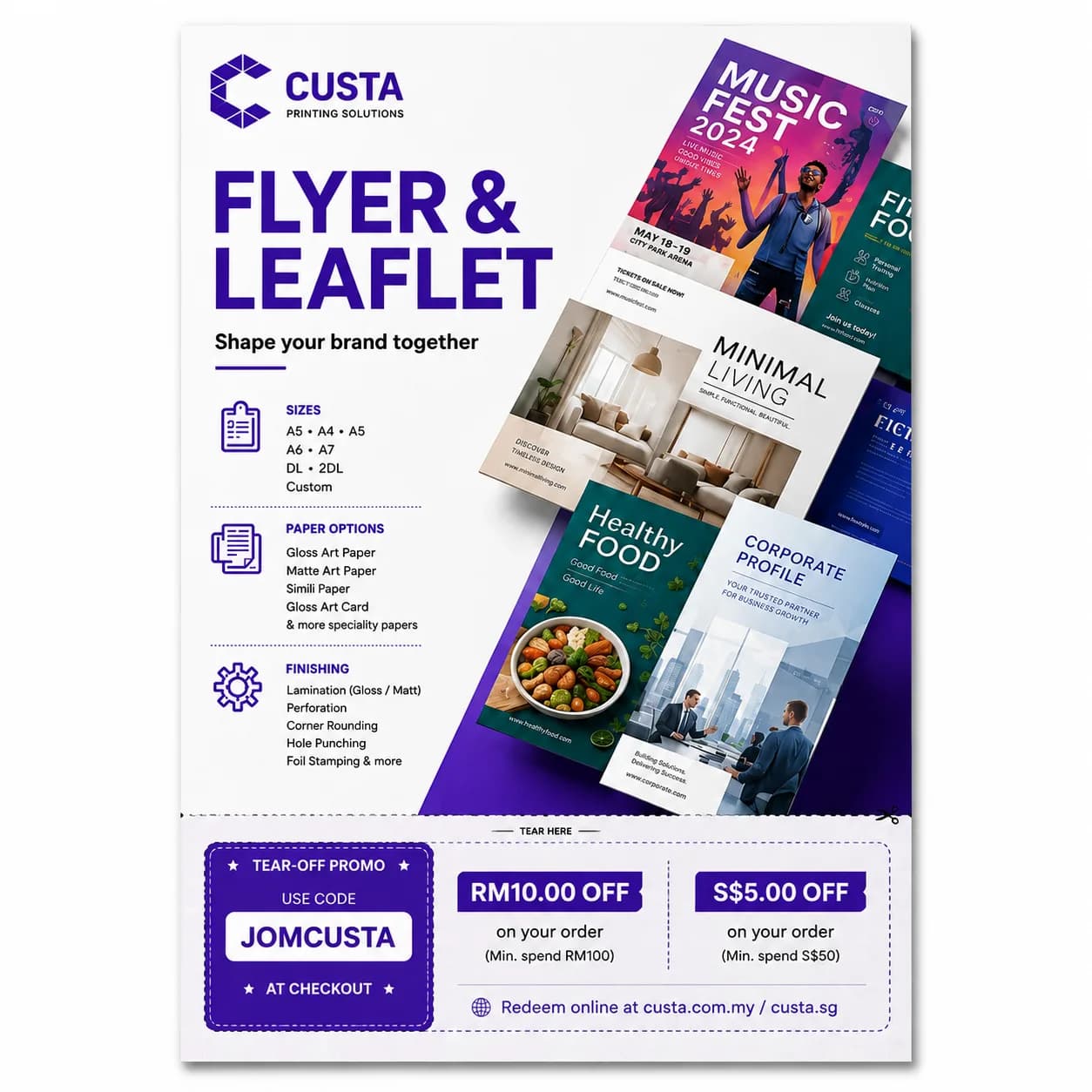 perforated flyer leaflet