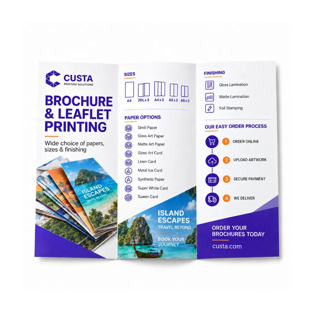 tri fold brochure leaflet a4