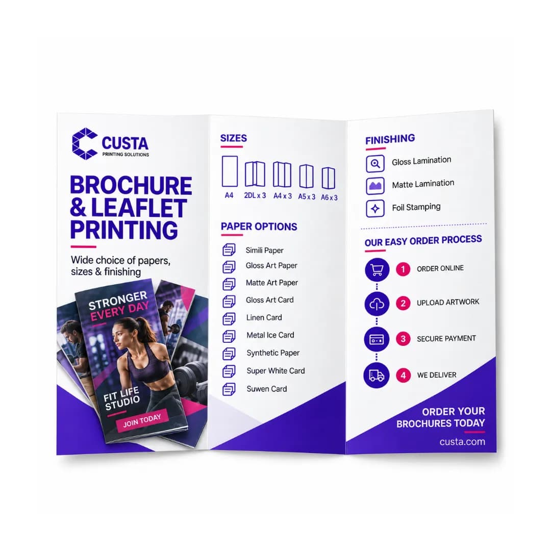 z fold brochure leaflet a4