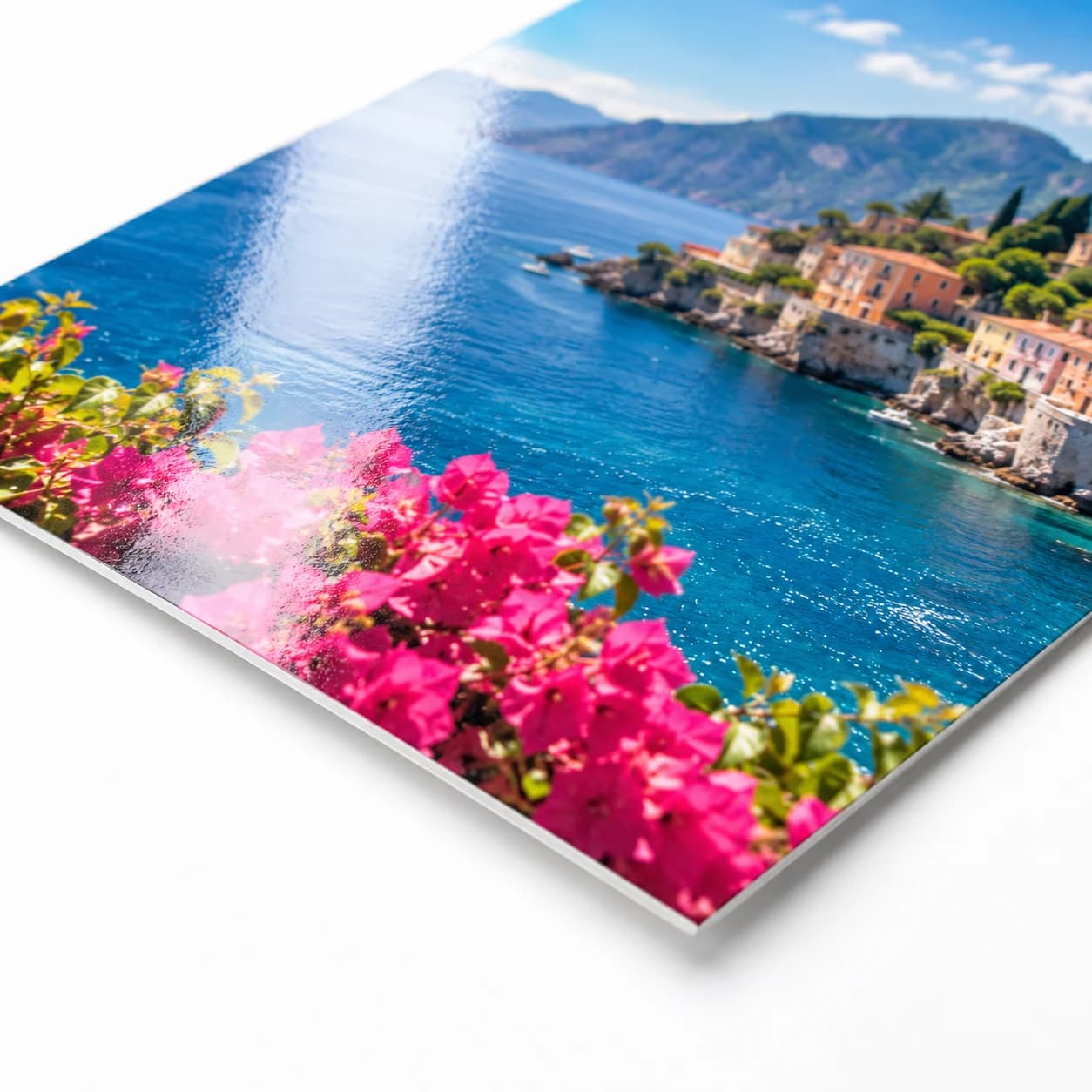 postcard gloss lamination close up