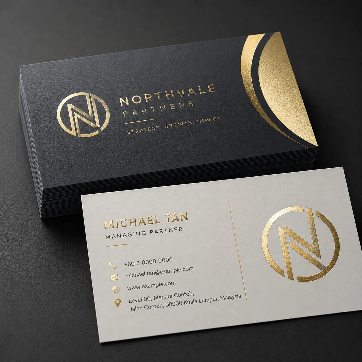 business card foil stamping