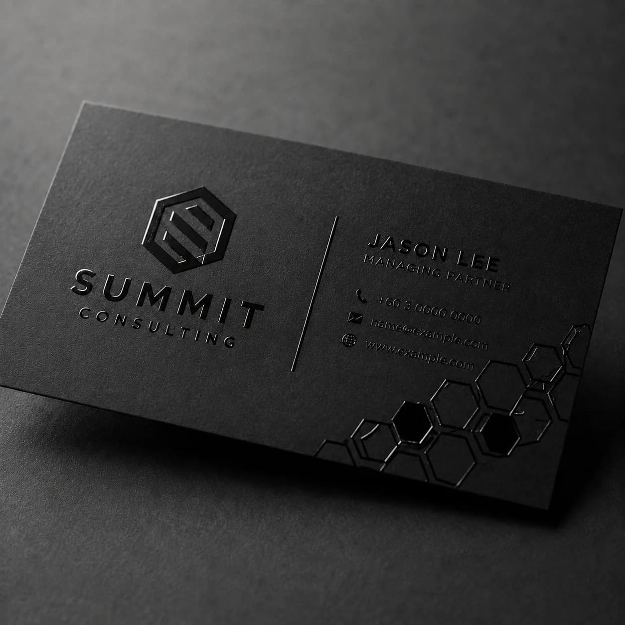 business card spot uv