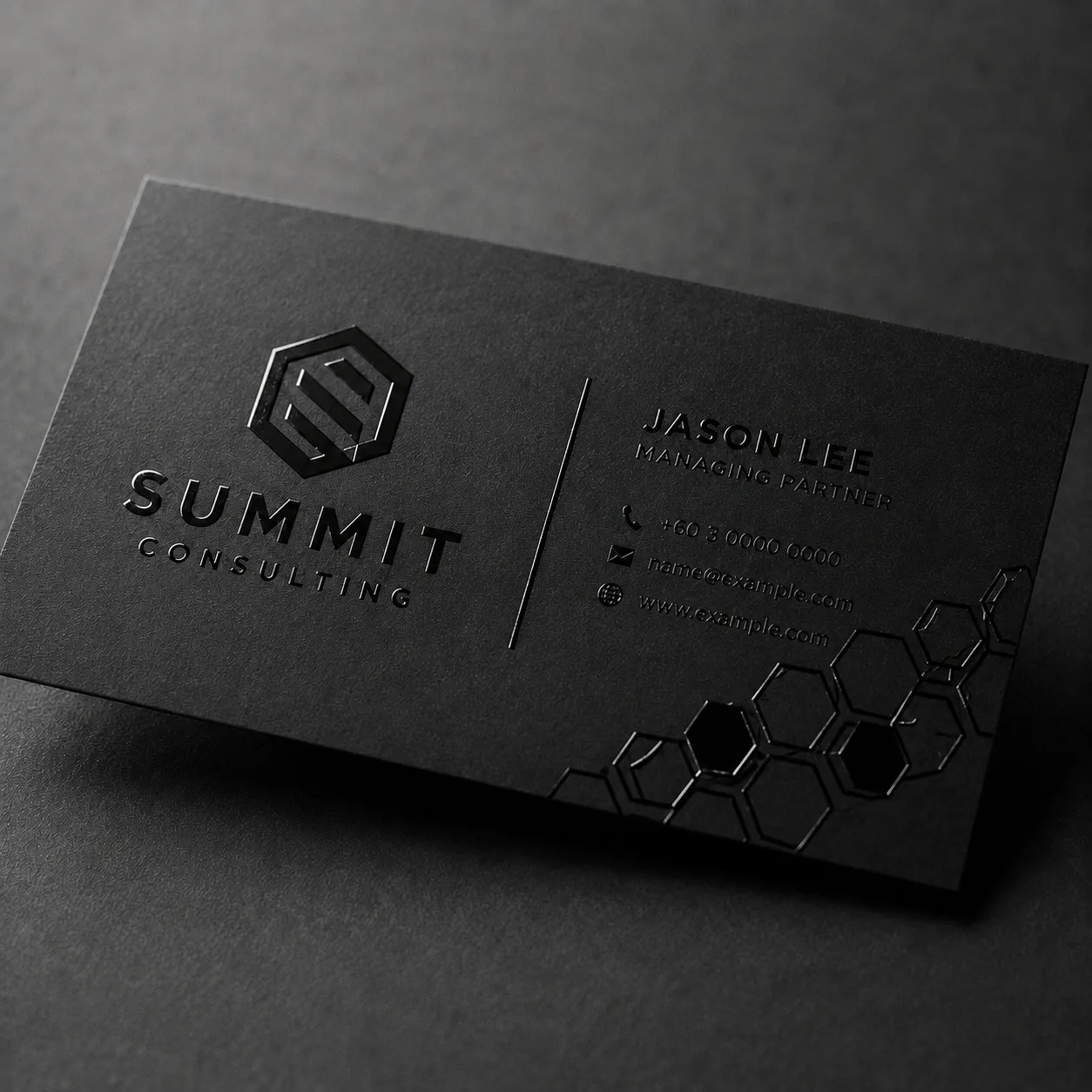 business card spot uv
