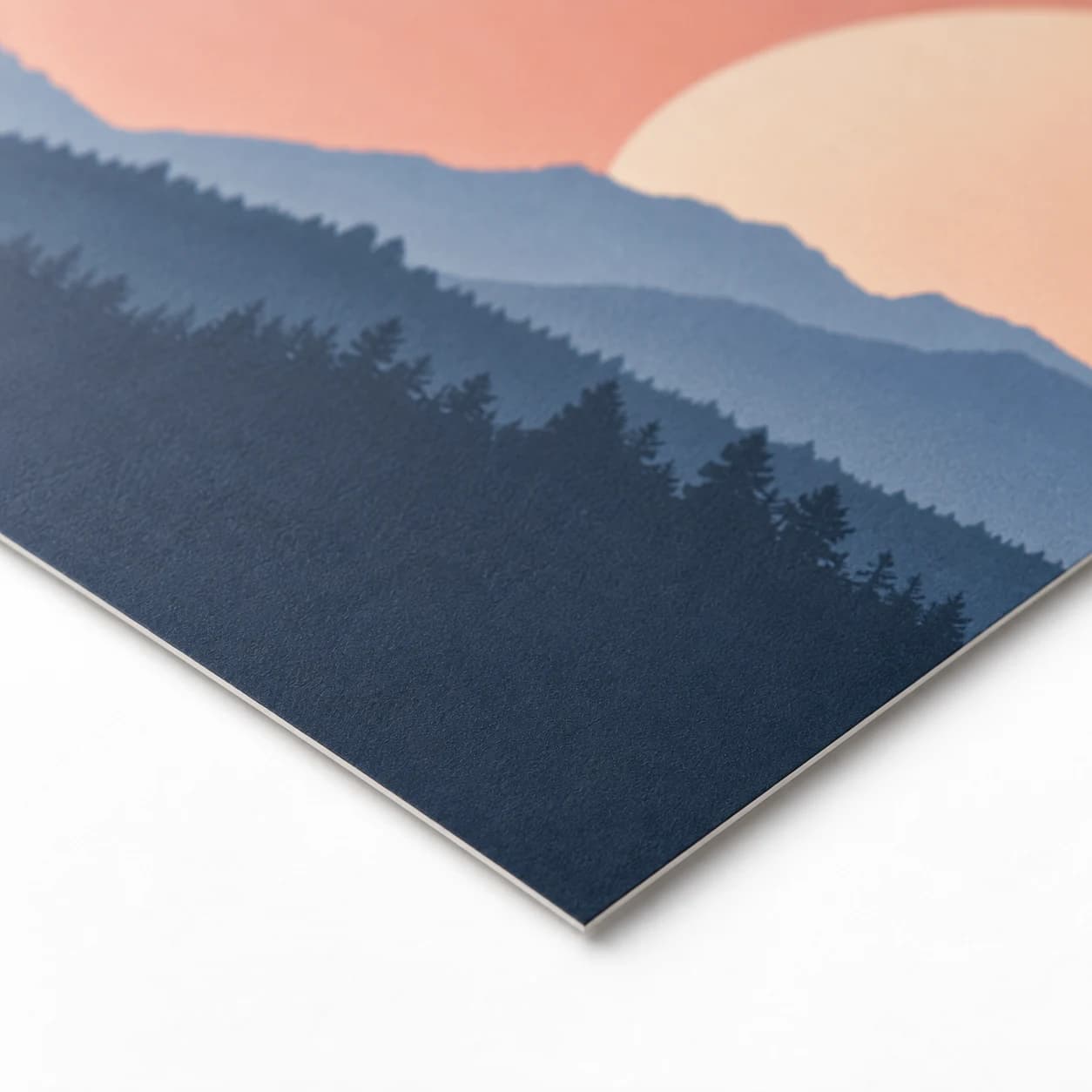 postcard matte lamination close up