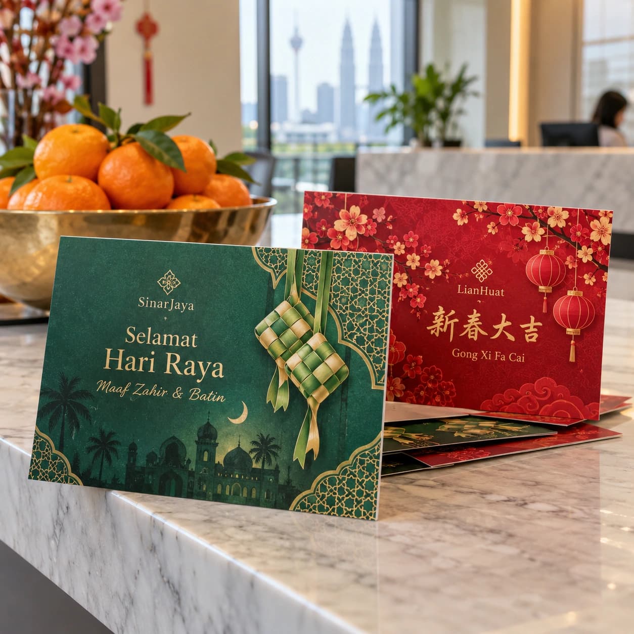 postcard festive corporate greeting cards