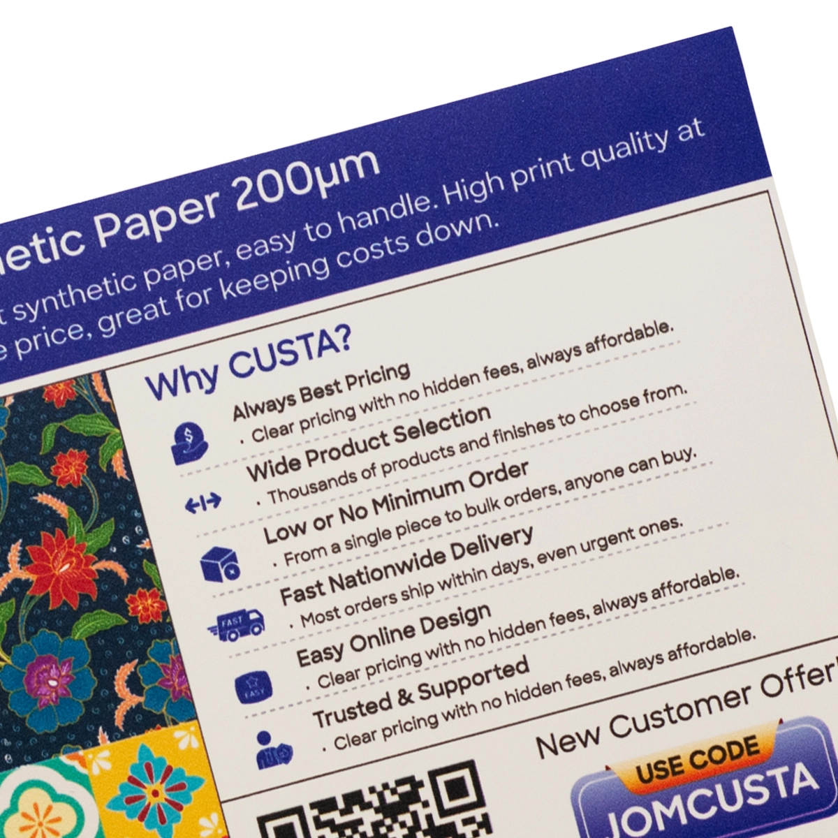 pp synthetic paper 200gsm