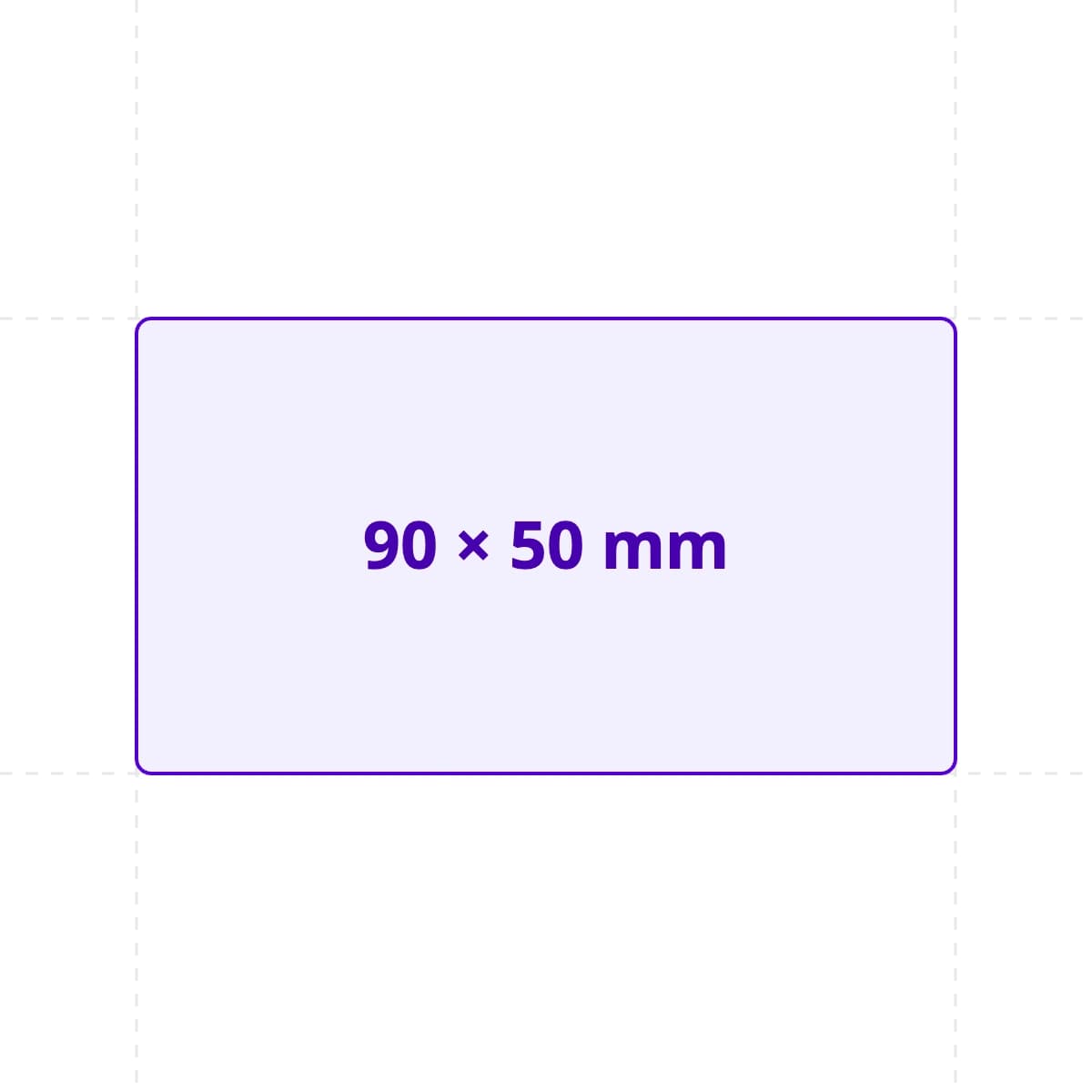 card size 90x50