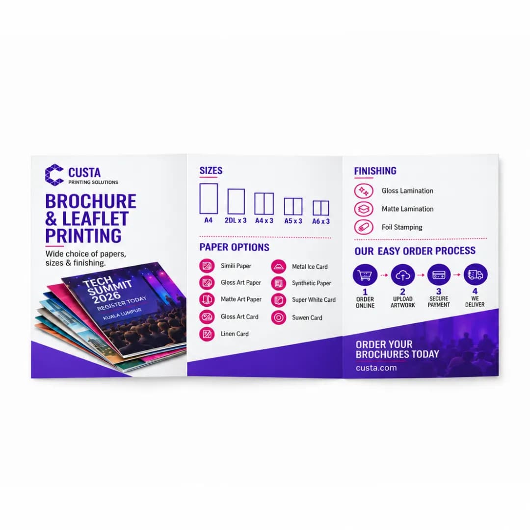 z fold brochure leaflet a4x3